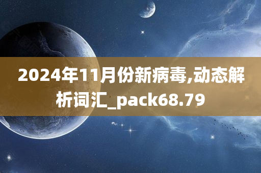 2024年11月份新病毒,动态解析词汇_pack68.79