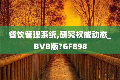 餐饮管理系统,研究权威动态_BVB版?GF898