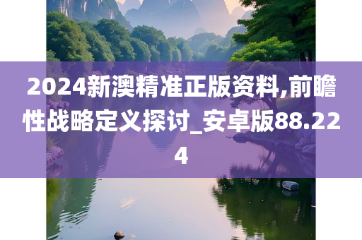 2024新澳精准正版资料,前瞻性战略定义探讨_安卓版88.224