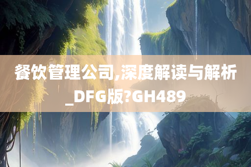 餐饮管理公司,深度解读与解析_DFG版?GH489