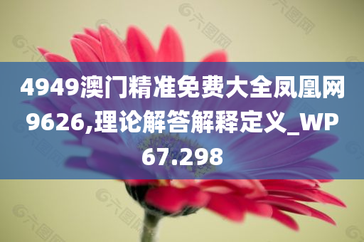 4949澳门精准免费大全凤凰网9626,理论解答解释定义_WP67.298