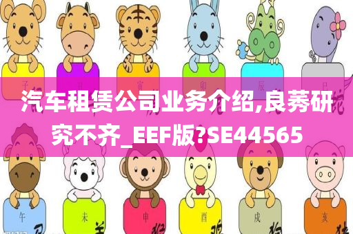 汽车租赁公司业务介绍,良莠研究不齐_EEF版?SE44565