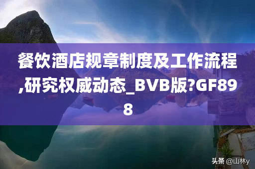 餐饮酒店规章制度及工作流程,研究权威动态_BVB版?GF898