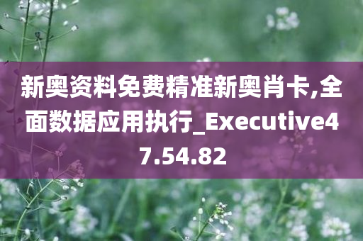 新奥资料免费精准新奥肖卡,全面数据应用执行_Executive47.54.82