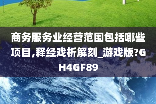 商务服务业经营范围包括哪些项目,释经戏析解刻_游戏版?GH4GF89