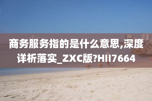 商务服务指的是什么意思,深度详析落实_ZXC版?HII7664