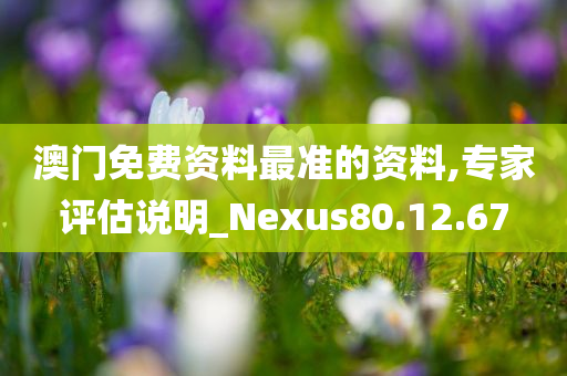 澳门免费资料最准的资料,专家评估说明_Nexus80.12.67