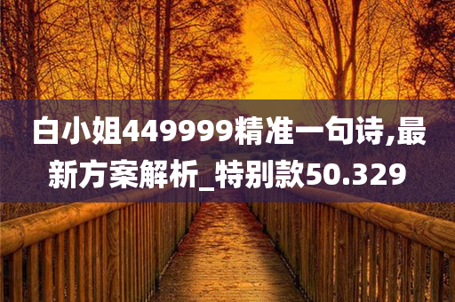 白小姐449999精准一句诗,最新方案解析_特别款50.329