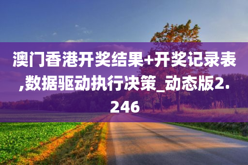 澳门香港开奖结果+开奖记录表,数据驱动执行决策_动态版2.246