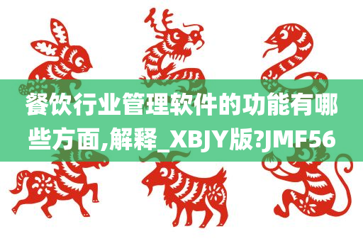 餐饮行业管理软件的功能有哪些方面,解释_XBJY版?JMF56