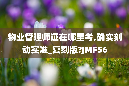 物业管理师证在哪里考,确实刻动实准_复刻版?JMF56