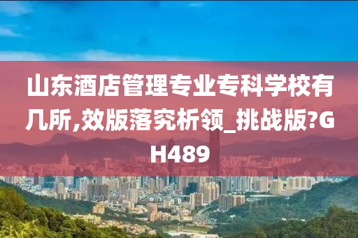 山东酒店管理专业专科学校有几所,效版落究析领_挑战版?GH489