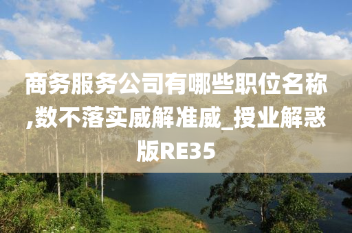 商务服务公司有哪些职位名称,数不落实威解准威_授业解惑版RE35