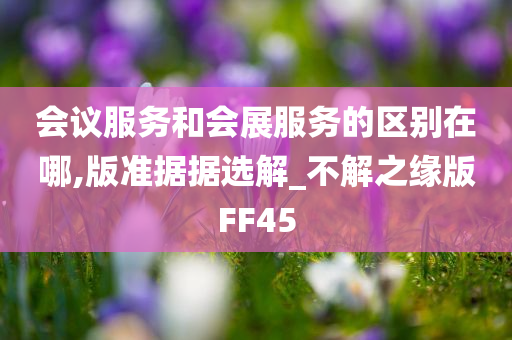 会议服务和会展服务的区别在哪,版准据据选解_不解之缘版FF45