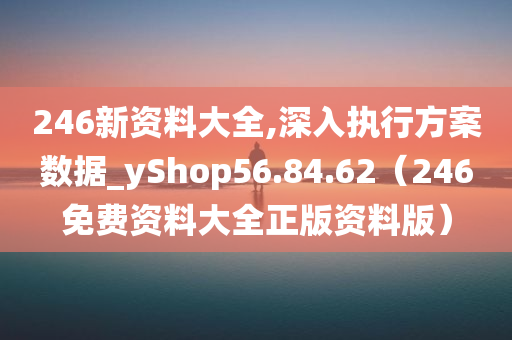 246新资料大全,深入执行方案数据_yShop56.84.62（246免费资料大全正版资料版）