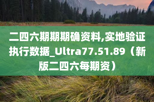 二四六期期期确资料,实地验证执行数据_Ultra77.51.89（新版二四六每期资）