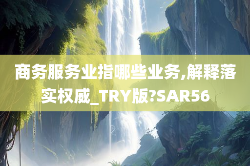 商务服务业指哪些业务,解释落实权威_TRY版?SAR56