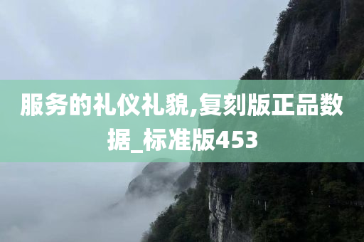 服务的礼仪礼貌,复刻版正品数据_标准版453