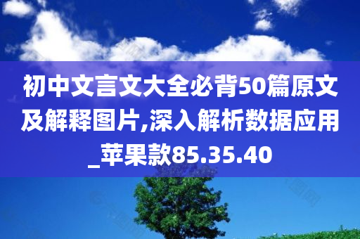 初中文言文大全必背50篇原文及解释图片,深入解析数据应用_苹果款85.35.40