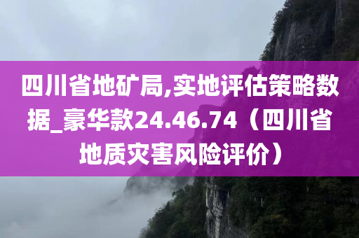 四川省地矿局,实地评估策略数据_豪华款24.46.74（四川省地质灾害风险评价）