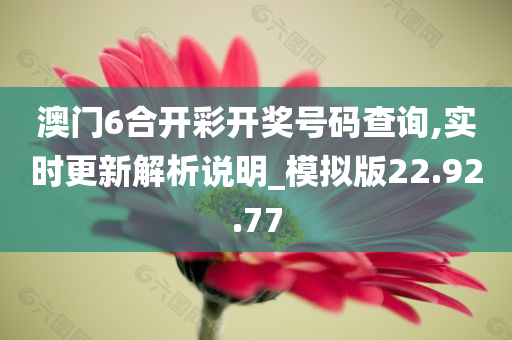 澳门6合开彩开奖号码查询,实时更新解析说明_模拟版22.92.77