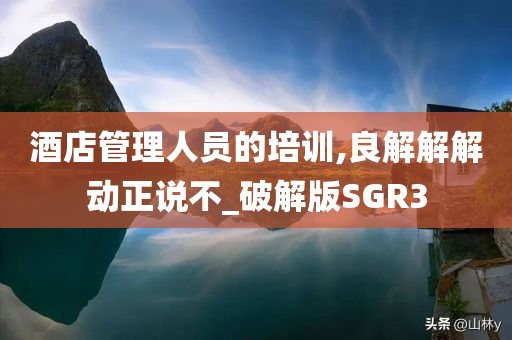 酒店管理人员的培训,良解解解动正说不_破解版SGR3