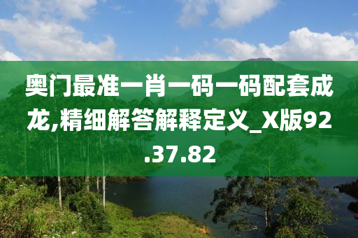 奥门最准一肖一码一码配套成龙,精细解答解释定义_X版92.37.82