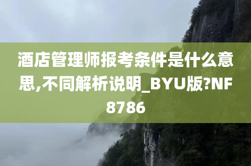 酒店管理师报考条件是什么意思,不同解析说明_BYU版?NF8786