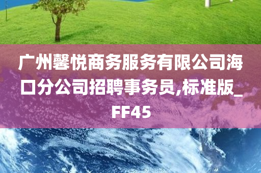 广州馨悦商务服务有限公司海口分公司招聘事务员,标准版_FF45