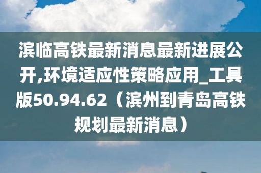 滨临高铁最新消息最新进展公开,环境适应性策略应用_工具版50.94.62（滨州到青岛高铁规划最新消息）