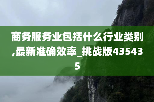 商务服务业包括什么行业类别,最新准确效率_挑战版435435