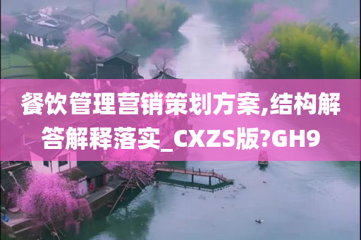 餐饮管理营销策划方案,结构解答解释落实_CXZS版?GH9