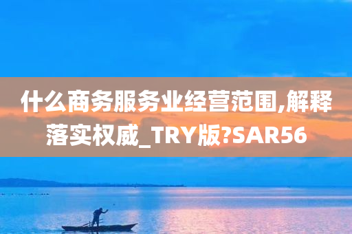 什么商务服务业经营范围,解释落实权威_TRY版?SAR56