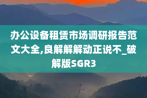 办公设备租赁市场调研报告范文大全,良解解解动正说不_破解版SGR3