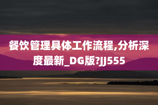 餐饮管理具体工作流程,分析深度最新_DG版?JJ555