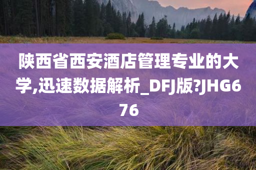 陕西省西安酒店管理专业的大学,迅速数据解析_DFJ版?JHG676