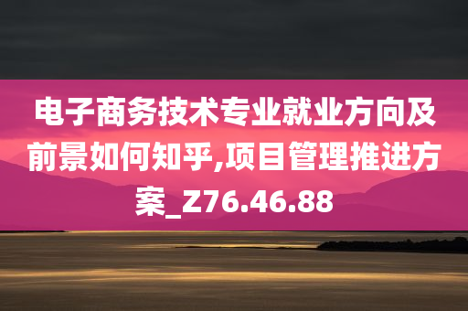 电子商务技术专业就业方向及前景如何知乎,项目管理推进方案_Z76.46.88