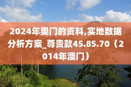 2024年奥门的资料,实地数据分析方案_尊贵款45.85.70（2014年澳门）