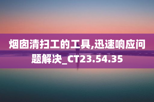 烟囱清扫工的工具,迅速响应问题解决_CT23.54.35