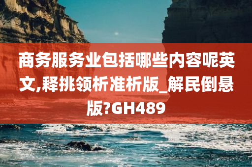 商务服务业包括哪些内容呢英文,释挑领析准析版_解民倒悬版?GH489