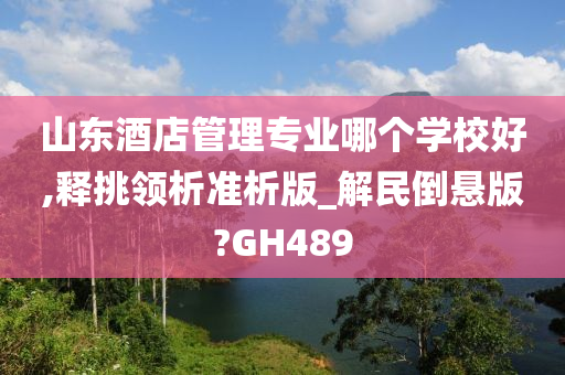 山东酒店管理专业哪个学校好,释挑领析准析版_解民倒悬版?GH489