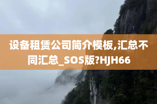 设备租赁公司简介模板,汇总不同汇总_SOS版?HJH66