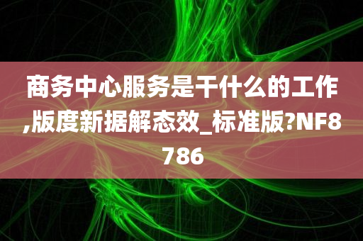 商务中心服务是干什么的工作,版度新据解态效_标准版?NF8786