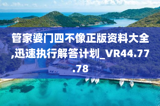 管家婆门四不像正版资料大全,迅速执行解答计划_VR44.77.78