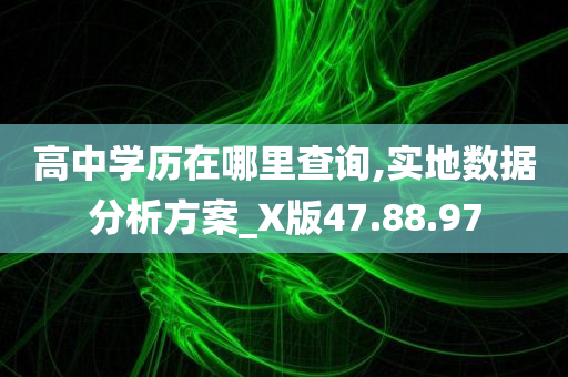 高中学历在哪里查询,实地数据分析方案_X版47.88.97