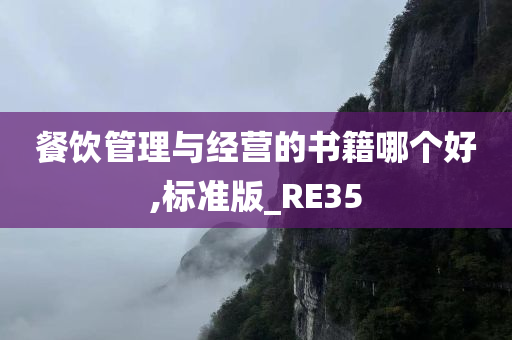 餐饮管理与经营的书籍哪个好,标准版_RE35