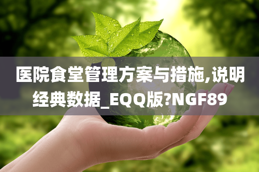 医院食堂管理方案与措施,说明经典数据_EQQ版?NGF89