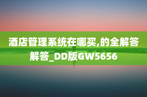 酒店管理系统在哪买,的全解答解答_DD版GW5656