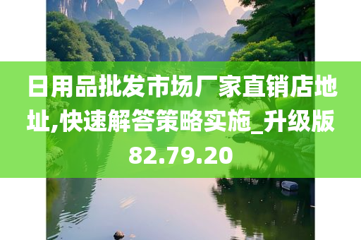 日用品批发市场厂家直销店地址,快速解答策略实施_升级版82.79.20