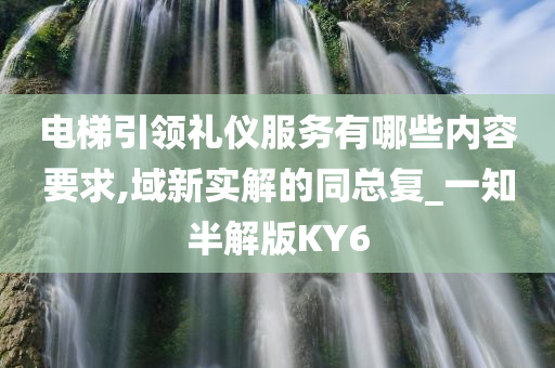 电梯引领礼仪服务有哪些内容要求,域新实解的同总复_一知半解版KY6